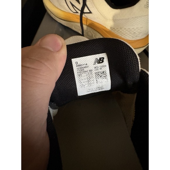 New Balance Fresh Foam X 860 V14 M Size 9.5 White Orange Running Shoes Sneakers - Picture 7 of 8